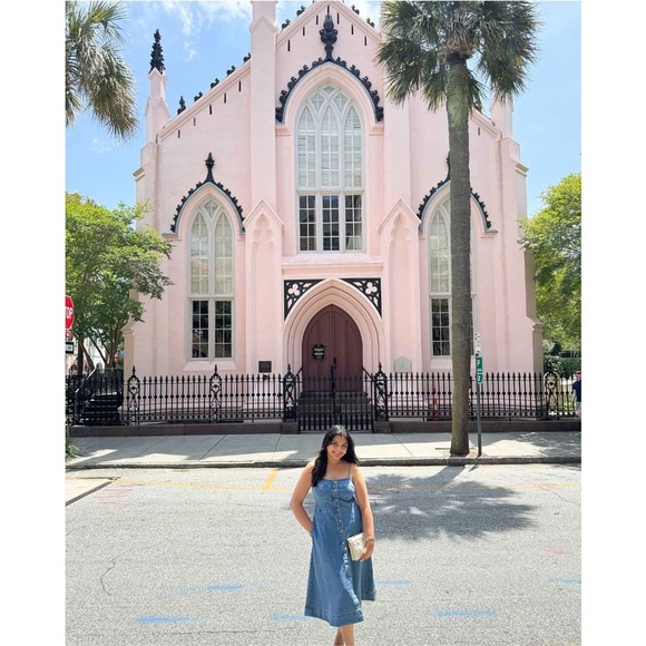 NWOT  Women's Denim Corset Midi A-Line Dress
- Universal Thread Indigo L - Picture 6 of 8